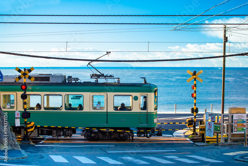 江ノ電 鎌倉高校前駅の踏切 江ノ電を象徴する風景 Buy This Stock Photo And Explore Similar Images At Adobe Stock Adobe Stock