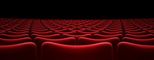 Movie Theater Red Seats 3d Illustration