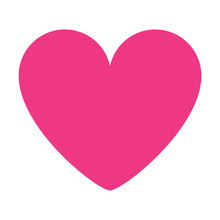 Pink Heart Love Romantic Passion Icon Vector Illustration