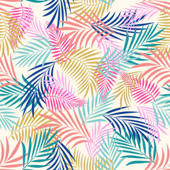 pattern with palm leaves