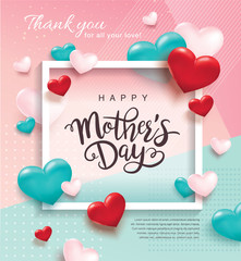 Wall Mural - Happy Mother's Day greeting design