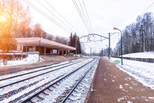 Railway Station In The Winter