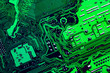 © elen31 - Close up of a printed green computer circuit board