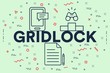 Conceptual business illustration with the words gridlock