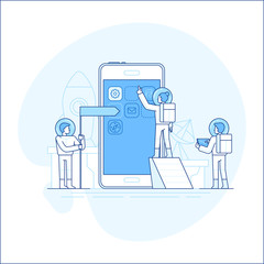 Poster - App development concept - start up metaphor
