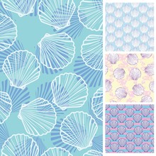 Set Of Seamless Patterns. Vector Backgrounds Collection.