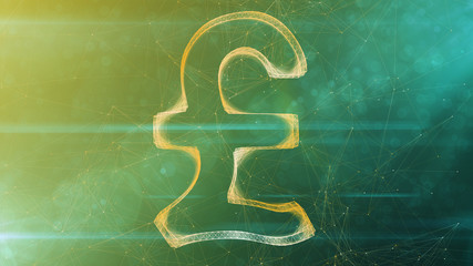 Poster - Crystal Pound Sign in Khaki Cyberspace
