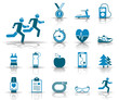 Joggen und Laufen - Iconset (Blau)