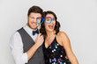 © Syda Productions - happy couple with party glasses having fun