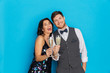 © Syda Productions - happy couple with champagne glasses at party