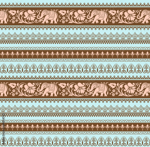 Foto Seamless pattern with included pattern brushes
