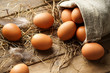 Braune Eier frisch vom Bauernhof