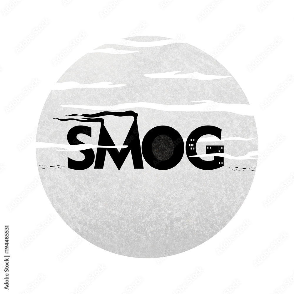 Smog: the problem of modern cities - obrazy, fototapety, plakaty 