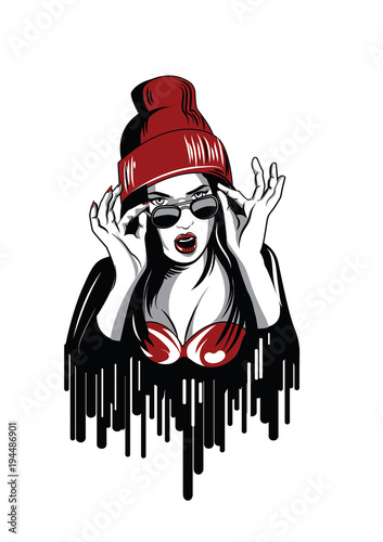 Swag music girl. Pretty Young Urban Rap Girl. , Buy this