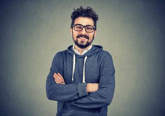 Casual handsome man smiling at camera