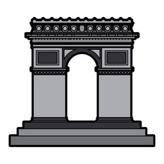 Wall Mural - Arch of triumph vector illustration graphic design