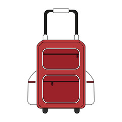 Sticker - Travel luggage equipment vector illustration graphic design