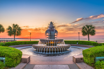 Fototapete - Charleston, South Carolina, USA Fountain