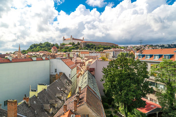 Poster - Panoramic Cityscape View of Old Town in Bratislava