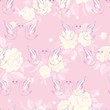 © Vladimir - Seamless pattern with swans. Vector.