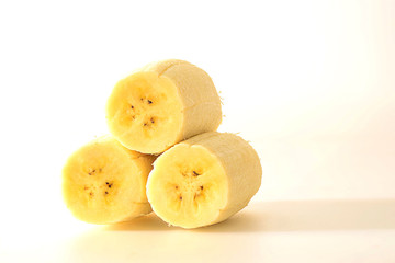 Wall Mural - Cultivated banana was placed on a white background.