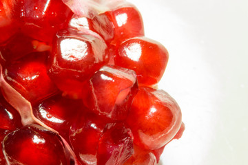 macro photography of pomegranate seeds