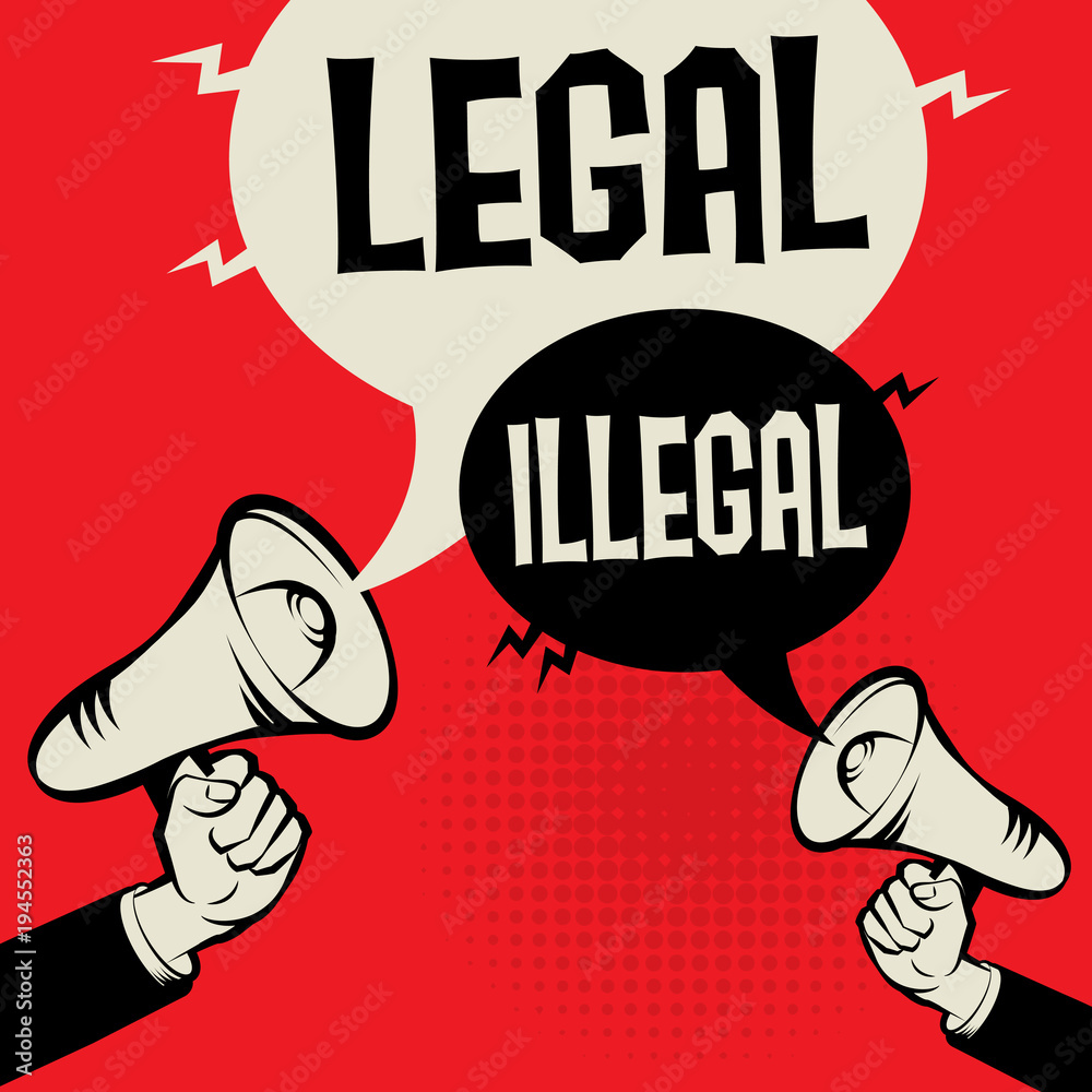 Legal versus Illegal Stock Vector | Adobe Stock