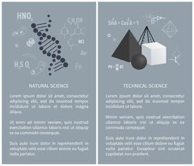 Natural and Technical Science Vector Illustration