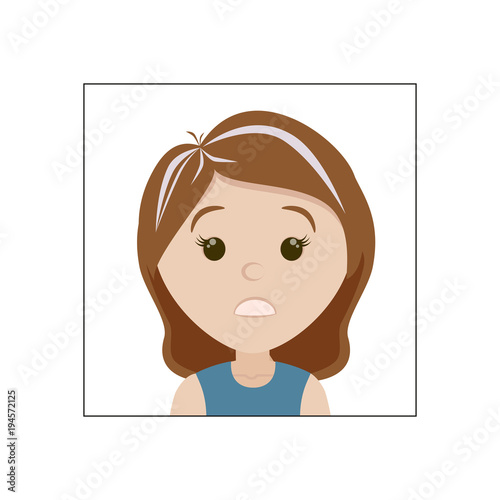 A Sad Woman Because Of The Gray Hair That Appeared Emotion Of