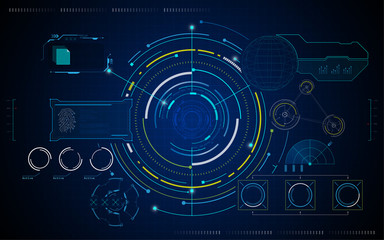 Poster - ui hud artificial intelligence virtual system design template