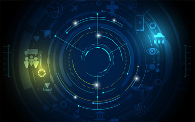 Poster - abstract hi tech digital concept background