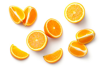 Wall Mural - Orange Isolated on White Background