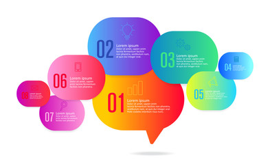 Wall Mural - infographics design with speech bubble