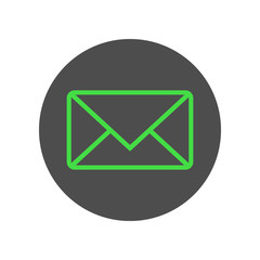 Sticker - MESSAGE button. ENVELOPE icon. Vector.