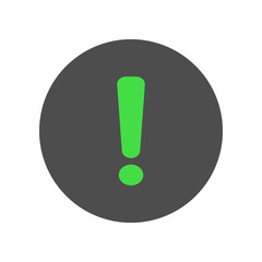 Sticker - Warning sign. Exclamation point (mark) icon. Vector.