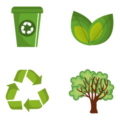 environmental and ecology set icons vector illustration design