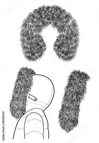 Fur vector design illustration template Poster Mural XXL