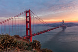 Fototapeta Nowy Jork - Famous Golden Gate Bridge at sunset,, San Francisco USA