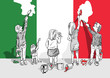 © emieldelange - italiaanse vlag schilderen