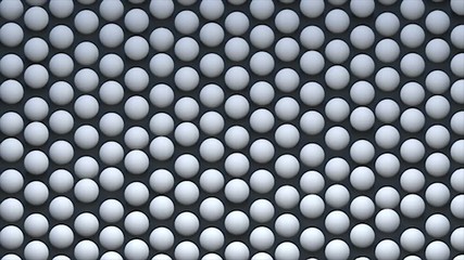 Aufkleber - Abstract background with isometric spheres on surface, many objects, 3d rendering