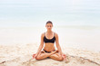 © olgakok - Woman In Relaxation On Tropical Beach with sand , body parts .yoga, and meditation