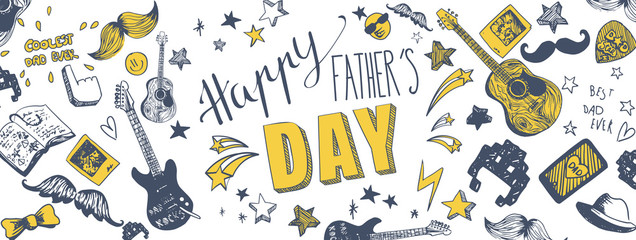 Sticker - Happy Father's Day background