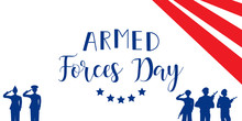Vector Illustration Of Day Of Armed Forces In The USA. Background. Graphic Design For Decoration Posters, Cards, Gift Cards.