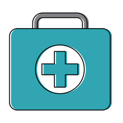 Canvas Print - first aid kit icon image vector illustration design 