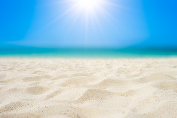 Canvas Print - Sand beach with bright sun