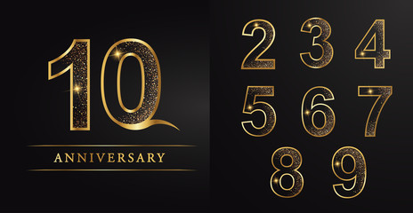 number,numbers,10 aniversary,celebration,golden number