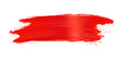 Horizontal realistic red brush stroke. Paint texture. Design element. Vector illustration.