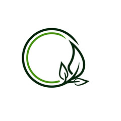 Sticker - eco leaf logo