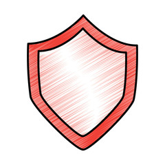 Sticker - security shield protection data technology vector illustration drawing design