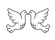 © Wiktoria Matynia - Two pidgeons vector icon